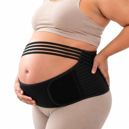 Pregnancy Belly Band for Pregnant Women – Maternity Support Belt for Belly, Back & Pelvic Pain Relief – Breathable Adjustable Pregnancy Band for Abdominal & Lower Back Support(Fits Waist 36"-47") - Image 1