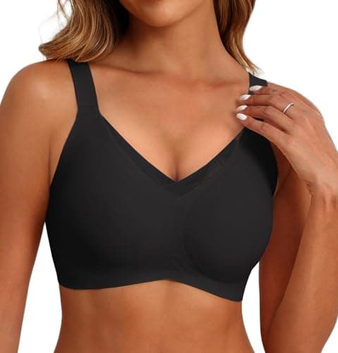 SHIJIALI 2026 Jelly Bras Women No Underwire Full Coverage V Mesh Supportive Seamless Wireless Bralettes Soft Lift T-Shirt Bra - Image 1