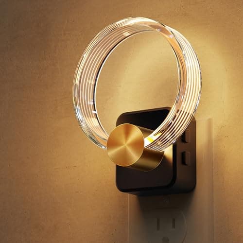 L LOHAS LED Night Lights Plug into Wall, Plug in Night Light with Light Sensor, 3000K Soft White, 0-100LM Brightness Adjustable, Acrylic Nightlight for Bathroom Bedroom Hallway - Image 1