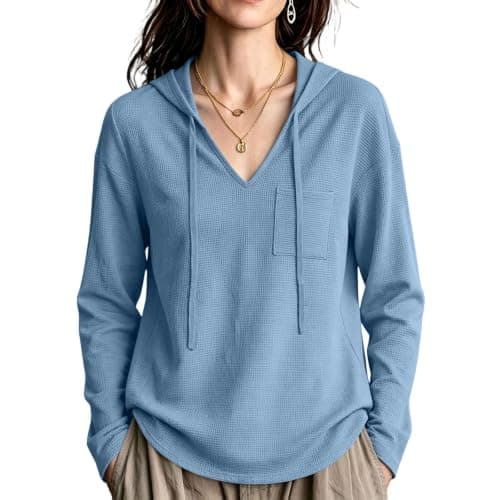 Lightweight Hoodies for Women Trendy Fall Fashion 2026 Sky Blue XX-Large