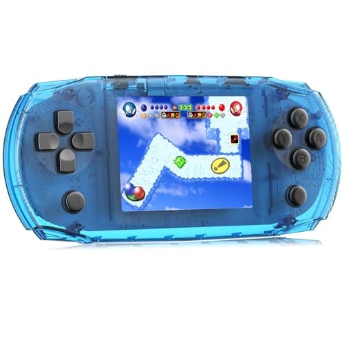 3.2" IPS Large Screen Handheld Game Console for Kids Preloaded 100 Retro Video Games, Portable Gaming System Rechargeable Battery, Mini Travel Electronic Toy Gifts for Boys Girls (Blue) - Image 1