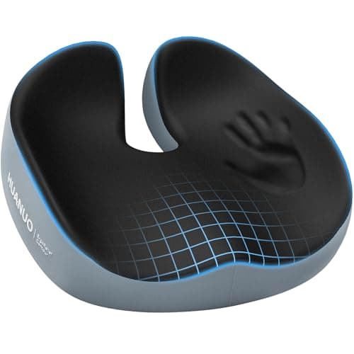 HUANUO Seat Cushion for Office Chair, Extra Large Memory Foam Cushion for Office Chair,Car & Wheelchair - Sciatica & Tailbone Pain Relief for Long Sitting, Ergonomic Design with Anti-Slip Bottom - Image 1