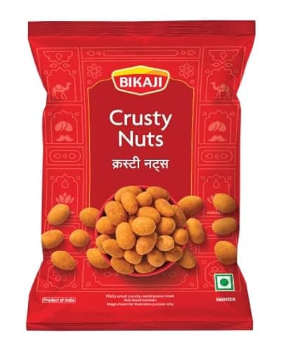 Bikaji Crusty Nuts 400G | Authentic Indian Besan Crunchy Snack | Ready-to-Eat Namkeen Party Mix | Traditional Homemade Recipe | Indian Savory Snack Food – 14.1 oz - Image 1