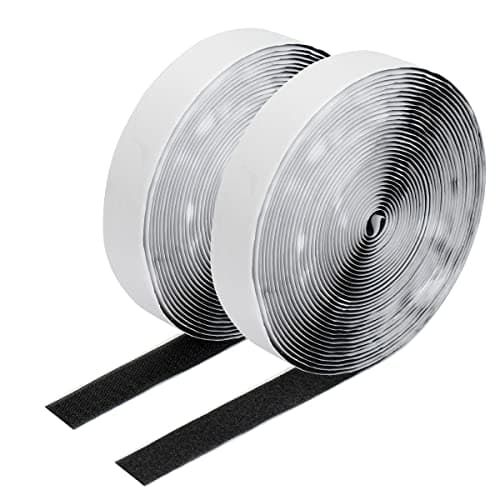 16.5Ft x 1 Inch Self Adhesive Strips, Heavy Duty Strong Back Sticky Fastening Tape,Nylon Fabric Fastener Mounting Tapes for Sewing, Crafting,DIY- Indoor or Outdoor Use (Black) - Image 1