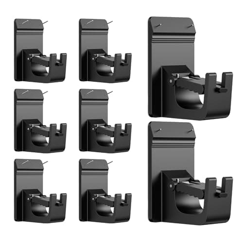 Universal Heavy Duty Curtain Rod Brackets, No Drill Curtain Rod Brackets with Adhesive & Invisible Nail, 30+LB Load Curtain Rod Holders, Damage Free Curtain Rod Hooks for Wall, Bathroom, Kitchen 8PC - Image 1