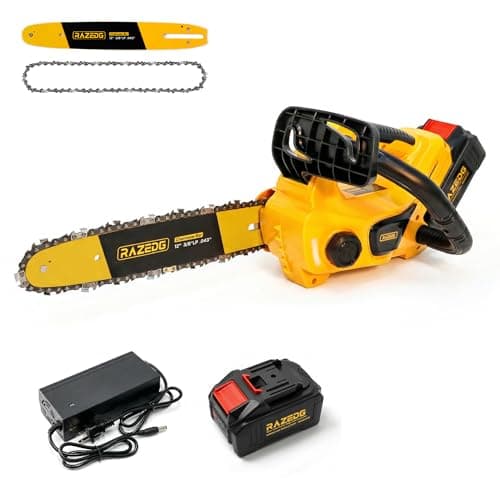RazEdg 40V Cordless Brushless Chainsaw with 12-Inch Bar & Chain, 40V Battery, Tool-Free Tensioning, Automatic Oiler — Electric Chainsaw for Pruning, Limbing & Light Firewood - Image 1