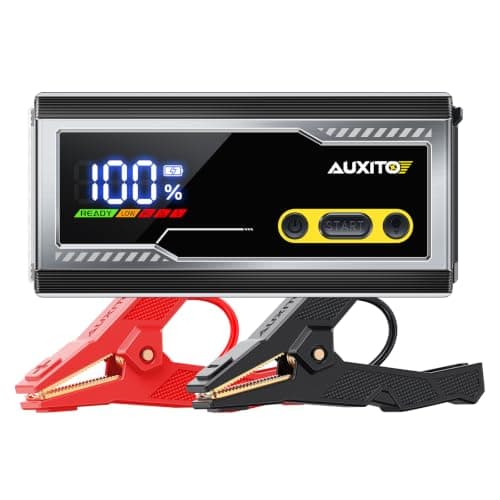 AUXITO 6000A Jump Starter, 12V Car Battery Jump Starter, Up to All Gas & 12L Diesel Engine with LED Display, Portable Jump Box with 3 Modes Flashlight and Jumper Cable, Storage Case - Image 1