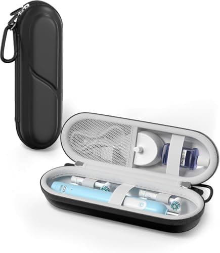 ProCase Toothbrush Travel Case for Oral-B/Oral-B Pro 1000 1500 5000 7000 7500 6000 9600/Philips Sonicare 4100 5100 1100 6100 5300 Oral-B iO Electric Toothbrush Portable Hard Container -Black - Image 1
