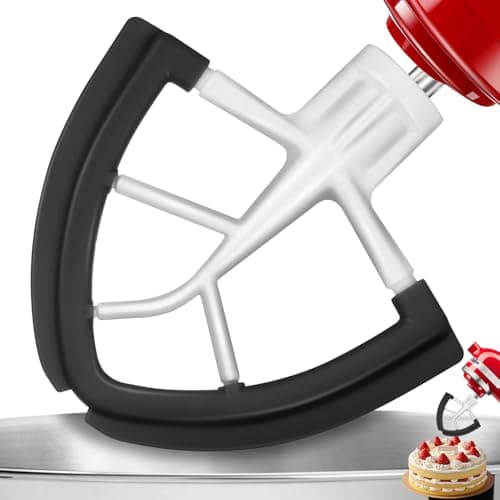 Flex Edge Beater Paddle for KitchenAid 4.5-5QT Tilt-Head Stand Mixer Silicone Bowl Scraper Replacement Part,Dishwasher Safe for Kitchen Aid Accessories And Attachments Mixers Accessory,Black - Image 1