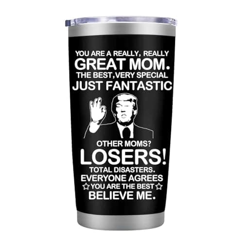 MFGNEH Gifts for Mom from Daughter,Son,Christmas Birthday Gifts for Mom,New Mama Gift,Grandma,Nana,Wife Women,Funny Mothers Day Mama Gift,20oz Black Stainless Steel Tumbler Mug - Image 1