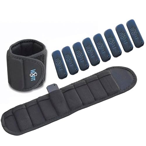 W8FIT Adjustable Wearable Wrist Arm Weights for Walking, Fitness, and Physical Therapy (3.4 LBS SET 1.7LBS each) LARGE - Image 1