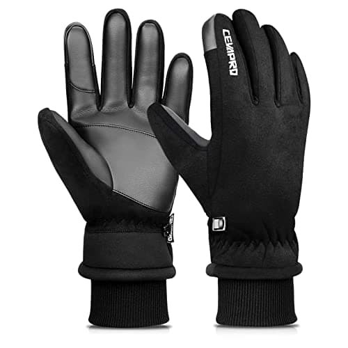 Cevapro Winter Thermal Gloves for Men Women, -20℉ Anti-Slip Waterproof Deerskin Suede Insulated Touchscreen Gloves. - Image 1