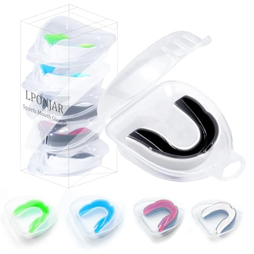 5 Pack Kids Youth Mouth Guard for Sports, Boys Girls Mouth Guard with Case, Child Teen Sports Mouthguard for Football Lacrosse Basketball Boxing Soccer Taekwondo MMA Karate - Image 1
