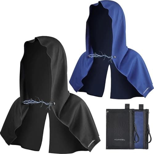 AOPREL Cooling Hoodie Towel Magnetic Lock Towels for Neck and Face UV Protection, Moisture-Wicking for Camping Gym and Yoga - Image 1