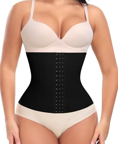 Ganado Waist Trainer for Women Corset Shapewear Tummy Control Waist Cincher Underbust Postpartum Girdle Body Shaper (#1 Black(24.5CM), 2XL) - Image 1