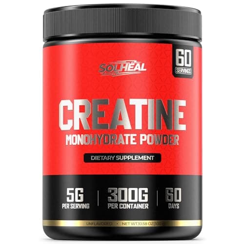 SolHeal 3X Muscle Growth Creatine Monohydrate, 5000mg Micronized Creatina Monohidratada for Women & Men, Pre-Workout Creatine Supplement Supporting Energy Endurance & Recovery - Image 1
