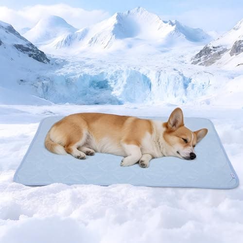 ZAKAPAWS Premium Cooling Blanket for Medium Dogs - Breathable Summer Cold Pet Throw Blanket, Q-MAX>0.5, Washable Durable Soft Cooling Cat Mat for Hot Weather, Blue,30x40 - Image 1