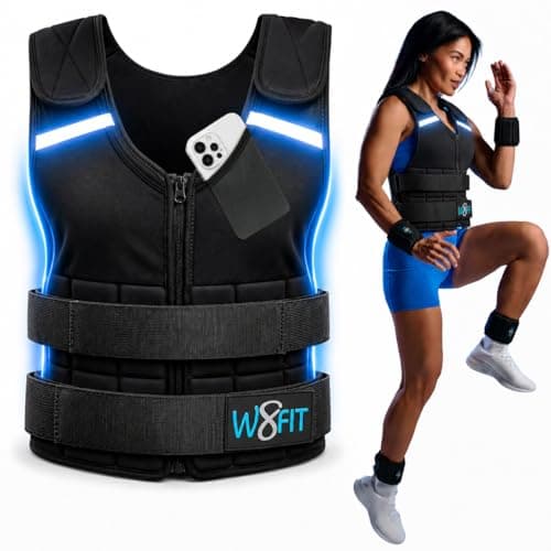 Premium Adjustable Weighted Vest for Men & Women – NO SHOULDER PRESSURE for Walking, Rucking & Strength Training with Zipper, Removable Thin Weights, Reflective Strips (Black, Women's 15 LB) - Image 1