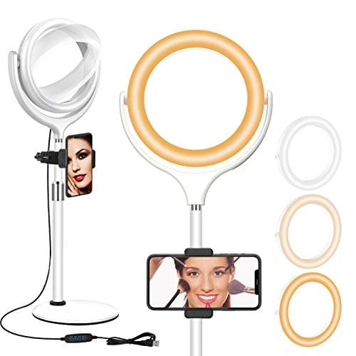 8 inch Desk Ring Light with Stand, Adjustable Zoom Lighting for Computer, Circle Light for Video Conference, Zoom Calls, Virtual Meeting, Video Recording, Streaming, Podcast - Image 1