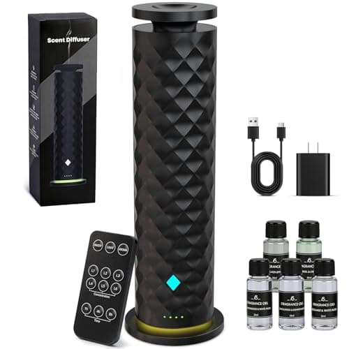 Waterless Scent Diffuser Starter Kit – Remote Control Cold Air Diffuser, 1000 Sq Ft Coverage Color and Ambient Light, Ultra-Quiet Quiet Nebulizing Aromatherapy for Home, Office, Bedroom & Spa - Image 1