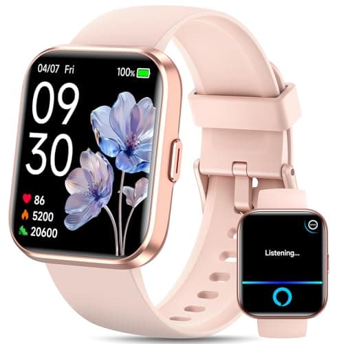 Smart Watches for Women, Womens Smart Watch for iPhone & Android & Samsung, Smartwatch with Call & Alexa, Sleep,Heart Rate,Pressure,SpO2 Monitor & Cycle Tracking, 100+ Sports Modes Fitness Watch-Pink - Image 1