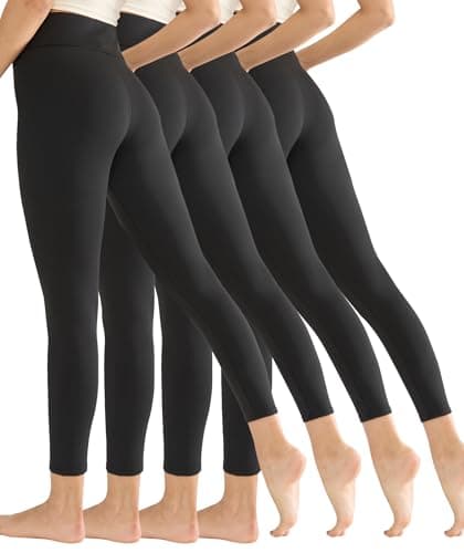 INVICTUSY 4 PCS Women High Waisted Leggings Soft Athletic Tummy Control Yoga Pants Workout Athletic