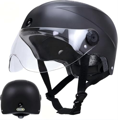 DC Smart Bike Helmet with Cameras Dual HD Front & Rear Video Recorder for Ebike & Electric Scooter, Bluetooth App Control Action Cam Helmet, CPSC Certified (Black) - Image 1