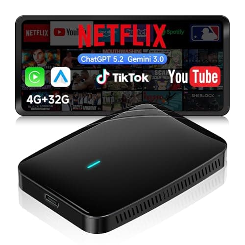 Wireless CarPlay Adapter, Magic AI Box with Dual-WiFi Stability Enjoy Video & Music Apps, Wireless CarPlay Box Compatible with Wired Factory CarPlay & Android Auto, Support for YouTube/Netflix - Image 1