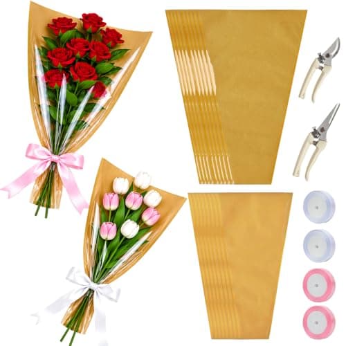 Bouquet Bags 200PCS flower bags for bouquets,Flower Bags for Bouquets