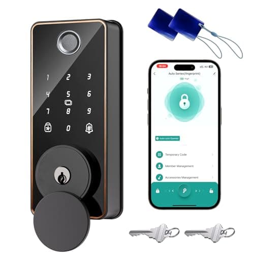 Keyless Entry Door Lock, Biquole Smart Lock with App Control, Fingerprint Door Lock, Electronic Keypad Deadbolt, Auto & One Touch Lock | Digital Smart Door Locks | Easy Installation | IP54 Waterproof - Image 1