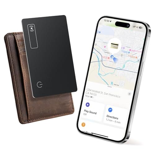 Wallet Tracker Card 0.07in Slim, Compatible with Apple Find My iOS Only, Bluetooth Tracker Smart Tracking Card Wallet Finder, IP68 Waterproof, Item Locator for Luggage Tags, Passports, Purse - Image 1