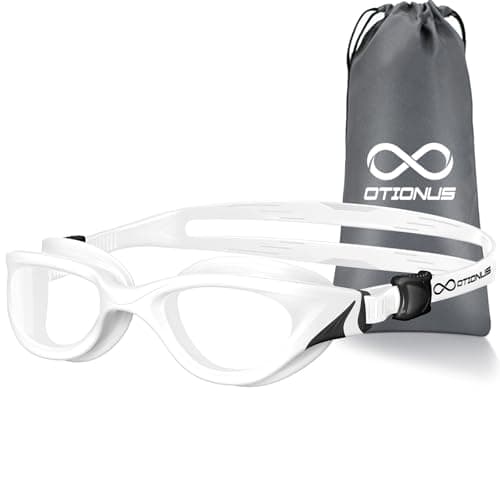 Otionus Swim Goggles for Adult Swimming Goggles Anti Fog UV No Leakage Wide View Clear Vision for Unisex Men Women Clear Lens - Image 1