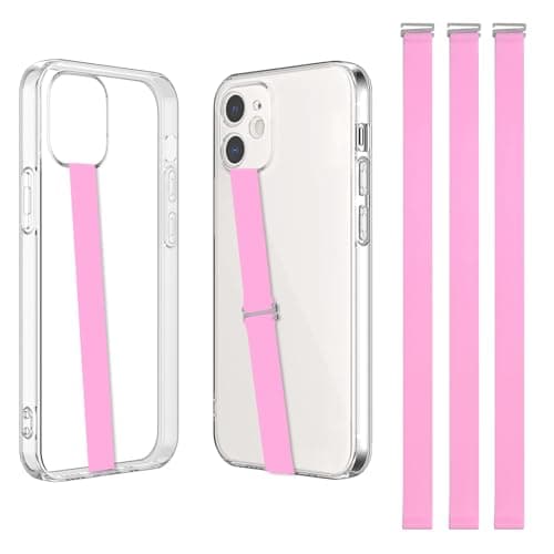 TEAMOLA Silicone Phone Grip Strap - Pink 210 Phone Hand Strap Holder with Loop for Cell Phones, iPhone Grip, Finger Holder & Back of Phone Grips, Secure Anti-Slip Grip(3 Packs) - Image 1