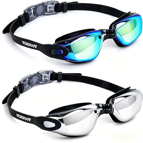 Vorshape Swim Goggles for Adult Men Women Youth 2 Pack Clear Vision Anti-Fog Anti-UV Comfort Fit Goggles for Swimming - Image 1