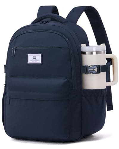 LOVEVOOK School Backpack with 40oz Cup Buckle, 15.6" Laptop Sleeve,Cute Work Backpack for Women & Teens,2 Compartments