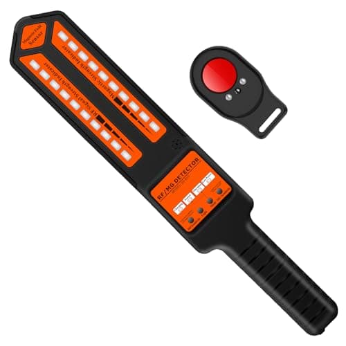 CHIRSMIP Hidden Camera Detector, Camera Finder, RF Bug Detector, Magnetic Tracker Finder, Multi-Function Bug Sweeper for Listening Devices, Hotels, Cars, Offices, Bathrooms and Travel