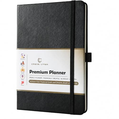Planner 2025-2027, 36 Months Weekly and Monthly Planner with Budget & Goal Setting, 8.3" x 5.7", Flexible Cover, Daily Organizer with Inner Pocket, Bookmarks, Pen Holder for School Office Home, Black - Image 1
