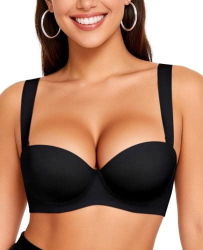Upushall Push Up Padded Bra Add 1 Cup Balconette Underwire Support