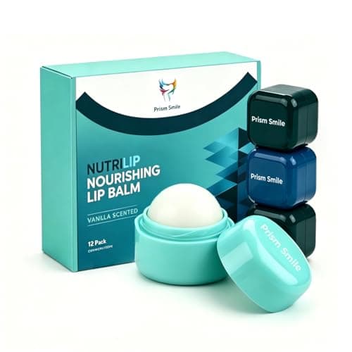 NutriLip 12 Pcs On Lip Balm Set, Vanilla Scented, All-Day Hydrating & Moisturizing, Chapped Dry Lips Repair, Unisex Daily Lip Care for Men and Women - Image 1