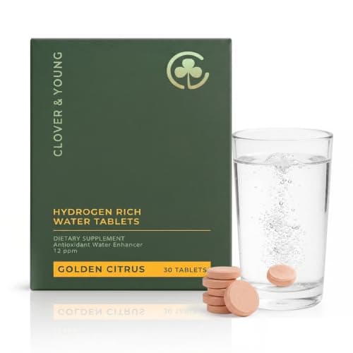 Clover & Young Hydrogen Water Tablets, 12 PPM Molecular Hydrogen Tablets