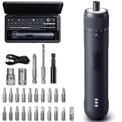 Rushgoon 26-Piece Cordless Electric Screwdriver Set with Case, 5Nm - Image 1