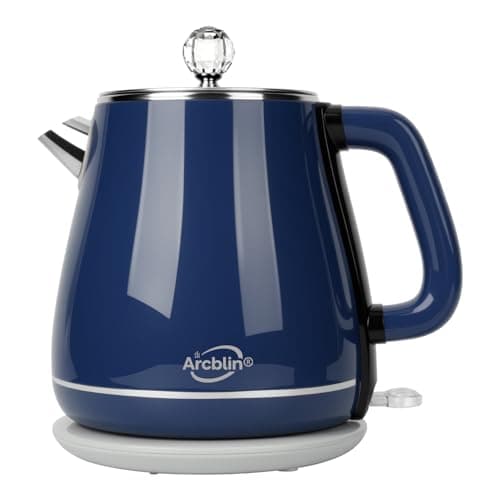 Vintage Electric Kettle 1.8L, All Stainless Steel Hot Water Electric Kettle for Boiling Water, 1350W Fast Boil BPA Free Tea Kettle, Electric Tea Kettles Automatic Shut Off, Boil-Dry Protection - Image 1