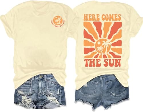 YHHR Womens Hawaiian Shirts Summer Casual Beach Sunshine Tropical T-Shirt Graphic Tees Short Sleeve Tops - Image 1