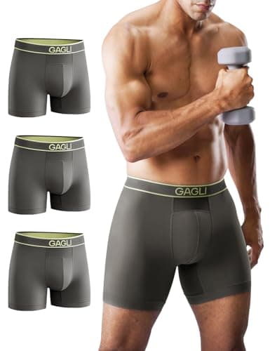 gagli Mens Underwear Pack, Breathable Boxer Briefs Moisture Wicking & Quick Dry & No Ride Up, Athletic Underwear with ComfortFlexible Waistband - Image 1