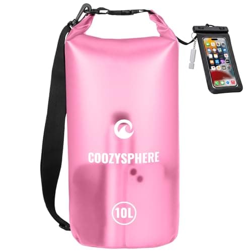 CoozySphere Waterproof Dry Bag for Women & Men, 20L Roll Top Lightweight Heavy-dutyBag with Phone Case & Whistle for Kayaking Boating Beach Camping Hiking Fishing