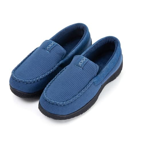 BOVTY Men's Moccasin House Slippers - Memory Foam Indoor Outdoor Shoes Breathable Slip-on Loafers - Image 1