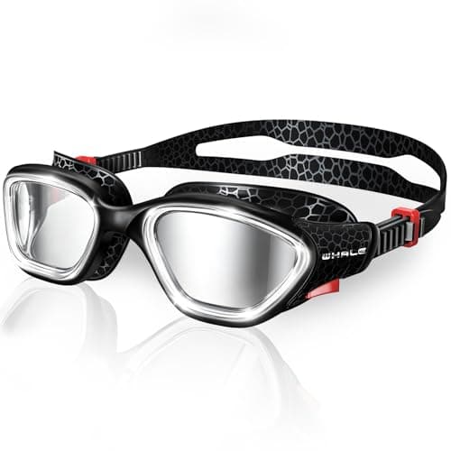 Whale Swim Goggles Polarized Anti-Fog Lenses, Unisex | 100% UV Protection | Anti-Fog Design (Jet Black; Polarized Lenses)