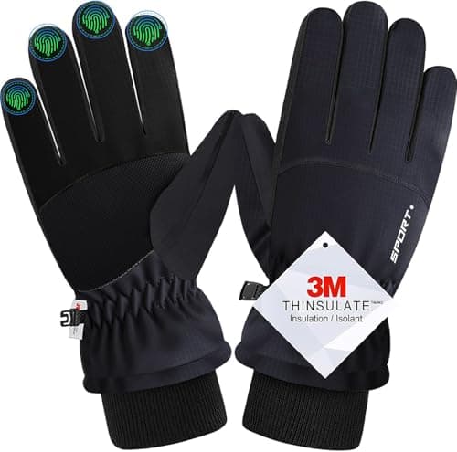 Xeitive Winter Gloves Touchscreen Gloves Cold Weather Windproof Gloves Warm Thermal Gloves for Running Cycling Outdoor Activities for Men and Women - Image 1