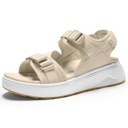 Vilanva Women's platform sandals Light khaki Size 11 - Image 1