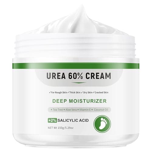 AOPEIBOTO Urea Cream 60 Percent for Feet Maximum Strength, Foot Cream for Dry Cracked Heels and Feet, Foot Moisturizer, 5.29oz/150g - Image 1